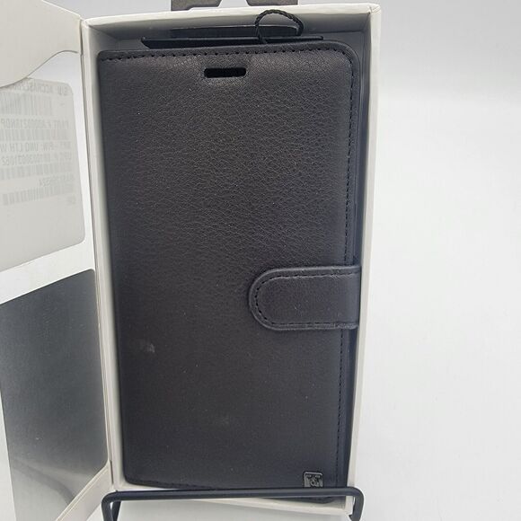 Uunique Genuine Leather Folio Wallet Case for iPhone XS Max - Black, Brand New - Picture 6 of 10